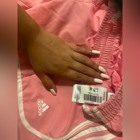 PINK ADIDAS AEROREADY XL RUNNING SHORTS NWT - Picture 2 of 5
